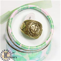 NEW ALLAH AKBAR GOLD TONE RING SIZE 9