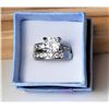 Image 1 : 6)  SOLITAIRE 2PCE CZ WEDDING SET WITH