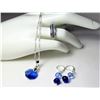 Image 1 : 14)  SUITE OF BLUE SAPPHIRE CZ AND