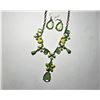 Image 1 : 19)  GOLD TONE AND SHADES OF GREEN,