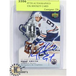 RYAN SMYTH AUTOGRAPHED UPPERDECK HOCKEY CARD