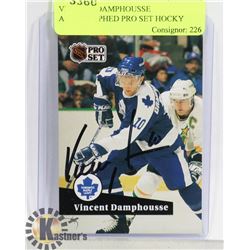 VINCENT DAMPHOUSSE AUTOGRAPHED PRO SET HOCKY CARD