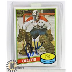 RON LOW SIGNED WASHINGTON CAPITALS SIGNED CARD