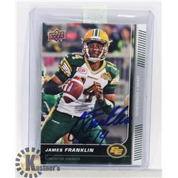 JAMES FRANKLIN SIGNED EDMONTON ESKIMOS CARD