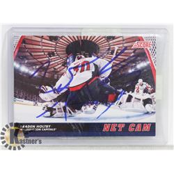 BRAYDEN HOLTBY WASHINGTON CAPITALS SIGNED CARD.