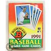 Image 1 : BOX OF 1991 BOWMAN BASEBALL CARDS