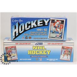 OPC 1991-92 HOCKEY CARD SET AND A 1991 SCORE