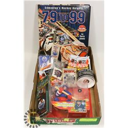 FLAT OF HOCKEY COLLECTIBLES LOTS OF GRETZKY ITEMS