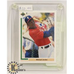 1991 MICHAEL JORDAN ROOKIE BASEBALL CARD IN HEAVY