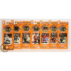 LOT OF 7 NHL MATCHING HOCKEY CARD AND PIN SETS
