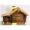 Image 1 : LOG HOUSE MANTLE CLOCK.
