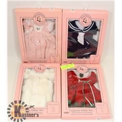 LOT OF 4 ASSORTED LASTING IMPRESSIONS DOLL