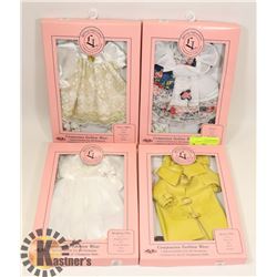 LOT OF 4 ASSORTED LASTING IMPRESSIONS DOLL
