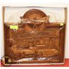 Image 1 : WOOD CARVED ANNIVERSARY CORVETTE WALL HANGING