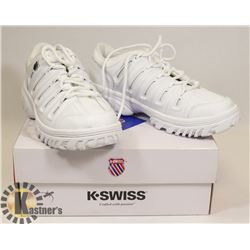 K-SWISS WHITE 8.5 US MENS RUNNING SHOES.