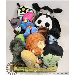 FLAT OF ASSORTED STUFFED ANIMALS.