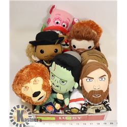 FLAT OF ASSORTED STUFFED ANIMALS.