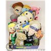 Image 1 : FLAT OF ASSORTED STUFFED ANIMALS.