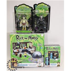 LOT OF RICK AND MORTY COLLECTIBLES & FIGURES.