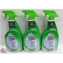 3 BOTTLES OF SCRUBBING BUBBLES BATHROOM CLEANER