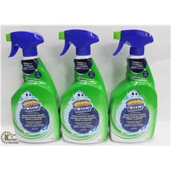 3 BOTTLES OF SCRUBBING BUBBLES MEGA SHOWER FOAMER