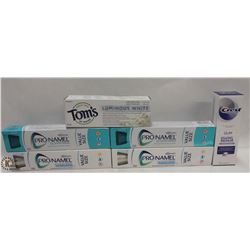 BAG OF ASSORTED TOOTHPASTES INCL: SENSODYNE