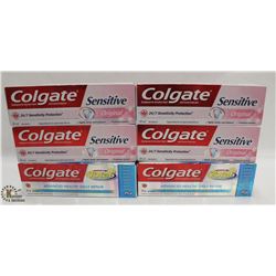 6 TUBES OF COLGATE TOOTHPASTE
