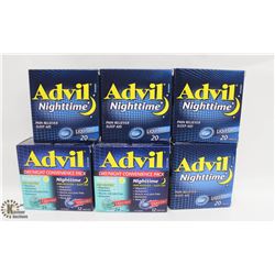 6 BOXES OF ADVIL INCL. DAY/NIGHT CONVENIENCE