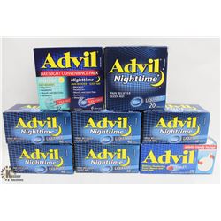 8 BOXES OF ASSORTED ADVIL INCL. DAY/NIGHT
