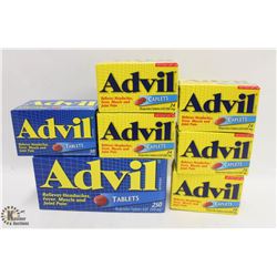 7 BOXES OF ADVIL INCL. TABLETS & CAPLETS.