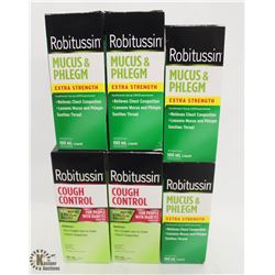 6 BOTTLES OF ROBITUSSIN COLD MEDICINE INCL.