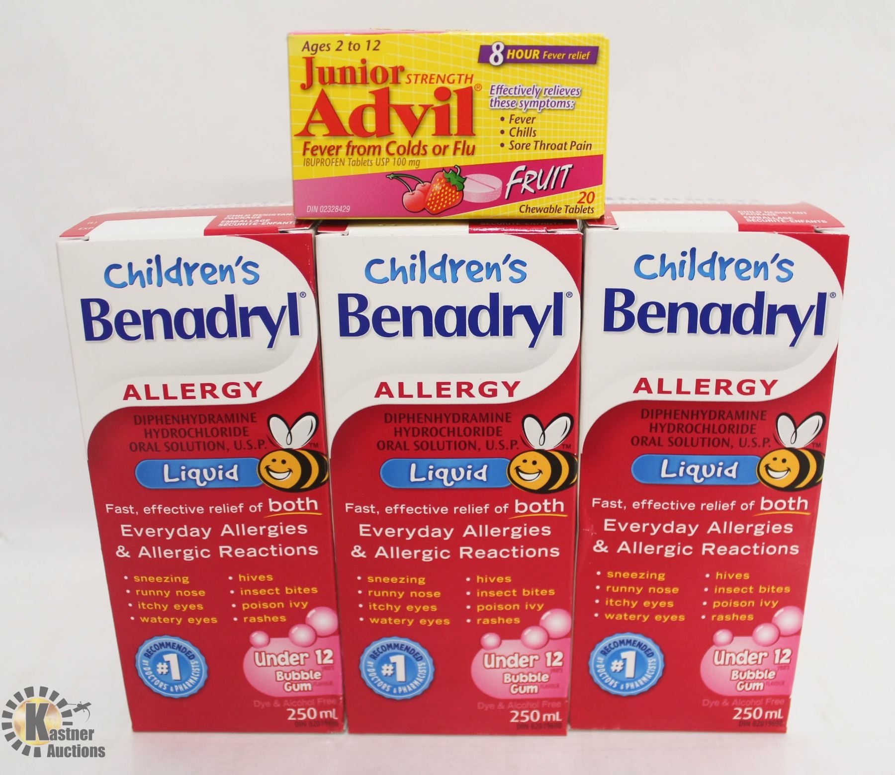 3 BOTTLES OF CHILDREN'S BENADRYL ALLERGY LIQUID