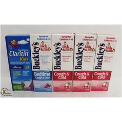 4 BOTTLES OF BUCKLEY'S FOR CHILDREN COLD MEDICINE