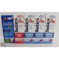 4 BOTTLES OF BUCKLEY'S FOR CHILDREN COLD MEDICINE