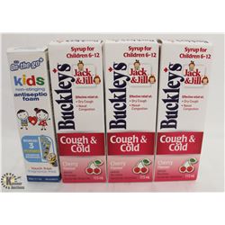 3 BOTTLES OF BUCKLEY'S FOR CHILDREN COLD MEDICINE