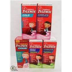 5 BOTTLES OF CHILDREN'S TYLENOL COLD MEDICINE