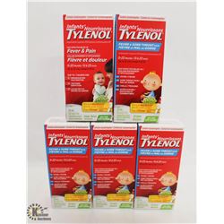 5 BOXES OF INFANTS' TYLENOL COLD MEDICINE INCL.