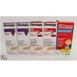 4 BOTTLES OF DIMETAPP  COLD MEDICINE & 1 BOX OF