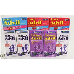 BAG OF ASSORTED CHILDREN'S ADVIL PRODUCTS INCL.