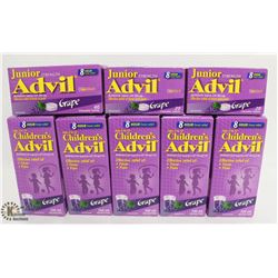 BAG OF ASSORTED CHILDREN'S ADVIL PRODUCTS INCL.