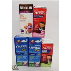 BAG OF ASSORTED MEDICINE FOR CHILDREN INCL.