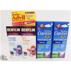 BAG OF ASSORTED MEDICINE FOR CHILDREN INCL.