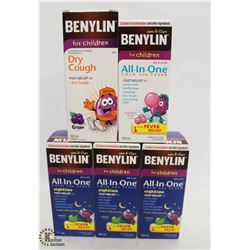 5 BOTTES OF BENYLIN FOR CHILDREN COLD MEDICINE