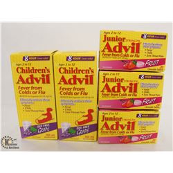 BAG OF ASSORTED CHILDREN'S ADVIL PRODUCTS INCL.