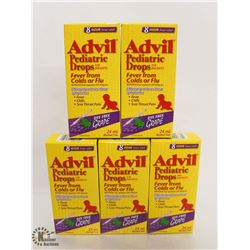 5 BOXES OF ADVIL PEDIATRIC DROPS FOR INFANTS