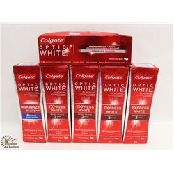 6 TUBES OF COLGATE OPTIC WHITE TOOTHPASTE