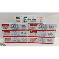 7 TUBES OF ASSORTED TOOTHPASTE INCL. PRONAMEL,