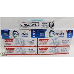 7 TUBES OF ASSORTED TOOTHPASTE INCL. PRONAMEL,