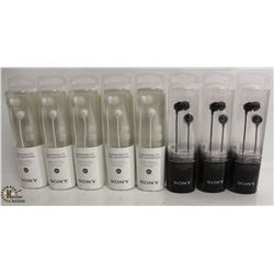 8 PACKS OF SONY COMFORTABLE FIT STEREO