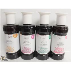 4 BOTTLES OF OMBRA SPA AROMATIC FOAM BATH